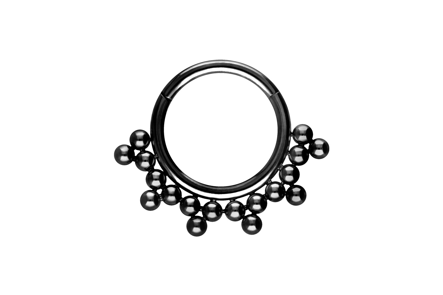 Titan Segmentring Clicker Piercing 18 KUGELN